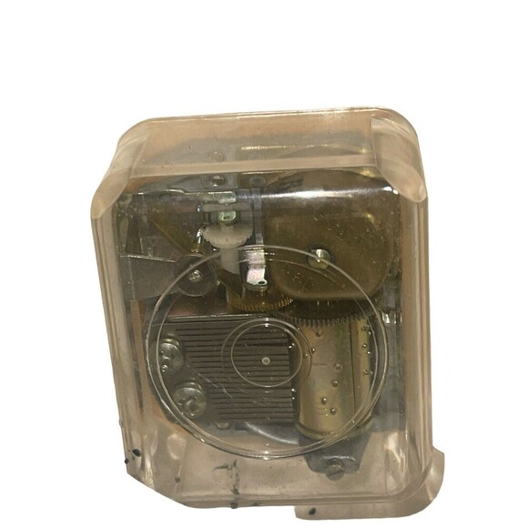 Vintage Girl Under Umbrella Blue Outfit Ceramic Music Box Girl Dog Duck RARE - Picture 13 of 15